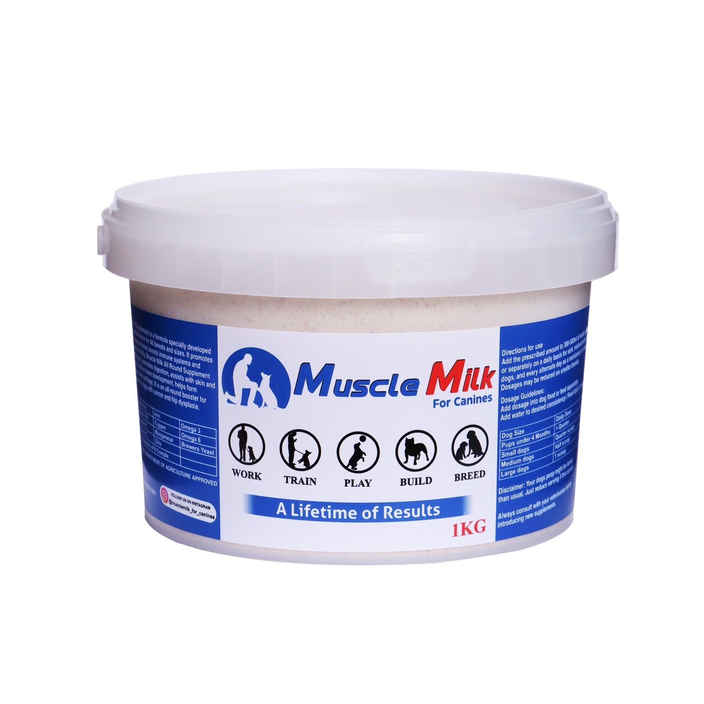 Muscle Milk for Canines - 1kg Tub