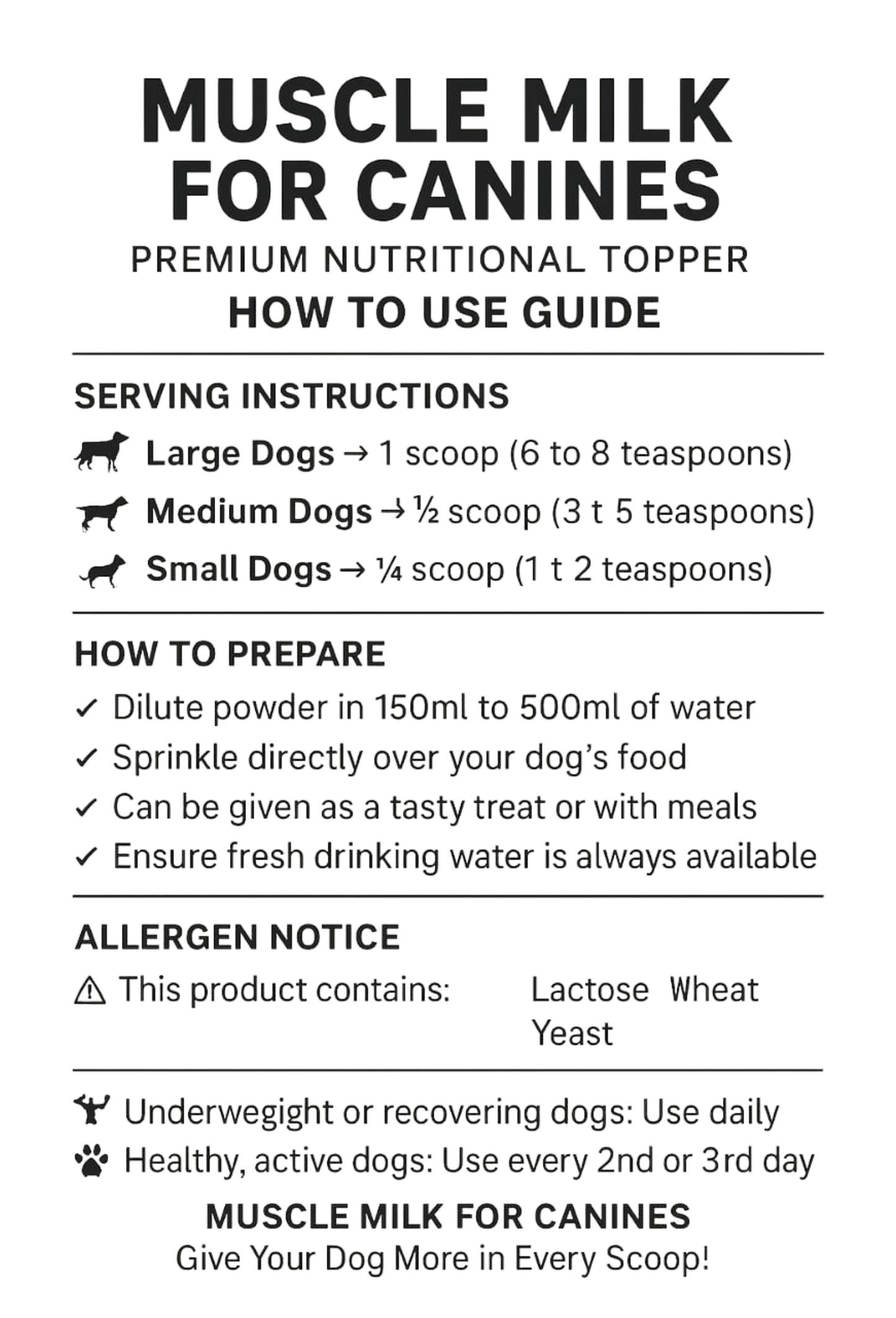 Muscle Milk for Canines - 1kg Tub